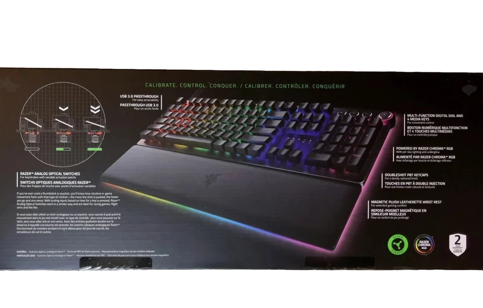 Huntsman V2 Analog Full Size Wired Opto Mechanical Gaming Keyboard - Image 2 of 2