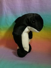 Vintage 1996 TY Beanie Babies Waves the Whale Retired With Tags Tag Protector