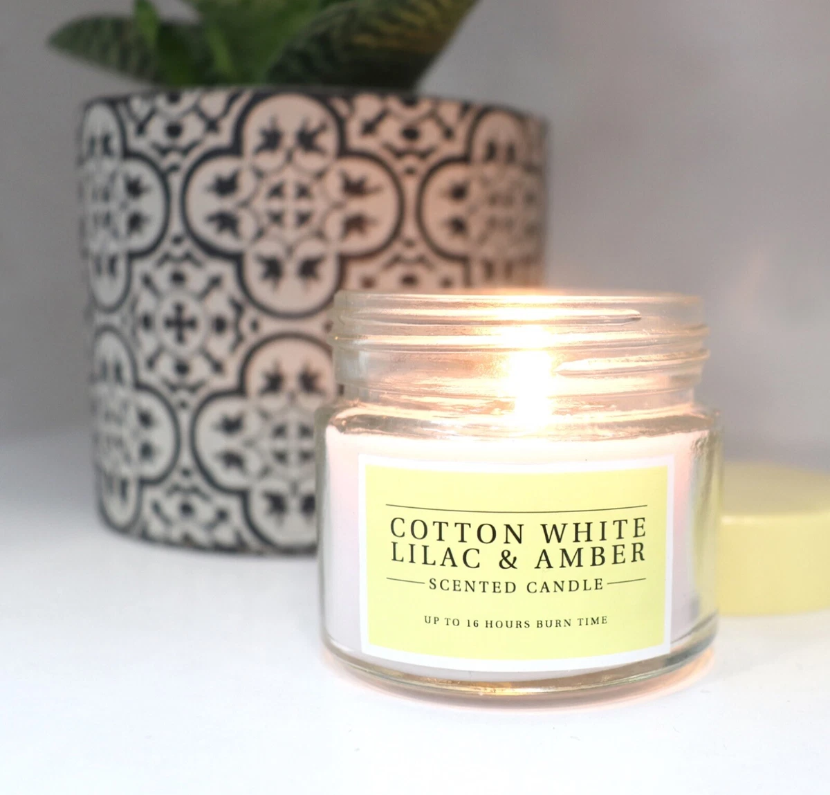 Clean cotton white lilac and amber sales