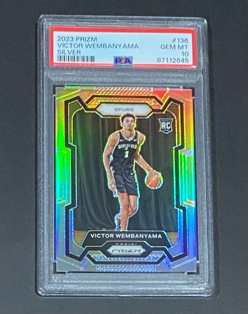 2023 PRIZM VICTOR WEMBANYAMA ROOKIE CARD SILVER PRIZM SP 2023 PRIZM VICTOR WEMBANYAMA ROOKIE CARD SILVER PRIZM SP