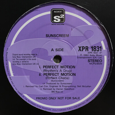 Sunscreem - Perfect Motion (12'', Promo)