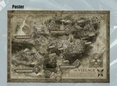 Resident Evil 8 Village Collector's Edition PS4 PS5 XBOX X POSTER PRINT MAP ART