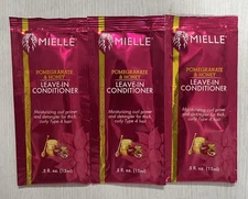 Mielle Pomegranate & Honey Leave-In Conditioner, 0.5 Fl Oz Packets, 3-Pack