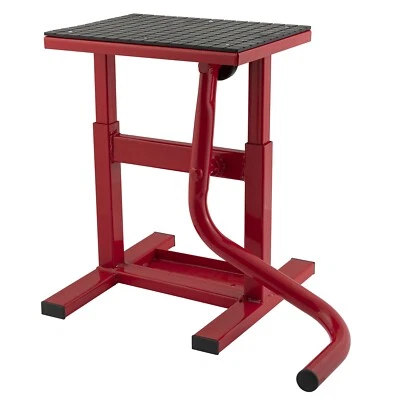 Cavalletto Alzamoto Centrale Moto Cross Universale Enduro Offroad Rosso - Immagine 1 di 3