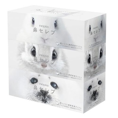 Nepia Hana Celeb Soft Tissue 400 sheets (200 pairs) Set of 3 Boxes From Japan