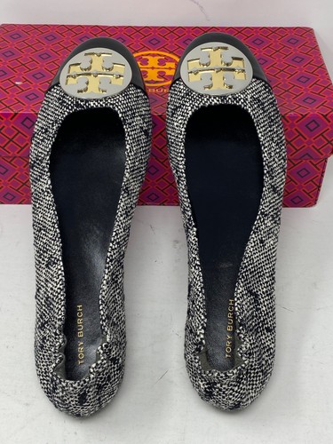 Tory Burch Claire Cap-Toe Ballet Cotton Tweed Ballerina Flats US 11 155327 - Picture 12 of 16
