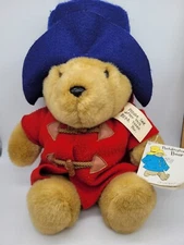 RARE Paddington Bear Red Coat Blue Hat Plush 16” Eden Toys With Tags 1981 Euc