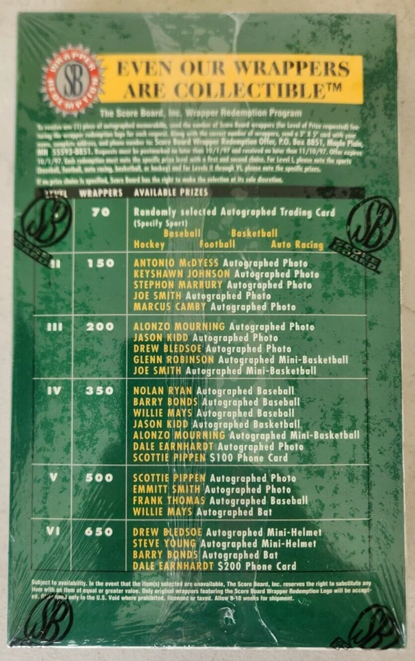 1997 SCOREBOARD NFL EXPERIENCE BOX 36 PACKS FACTORY SEALED - Image 2 of 2