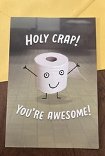 Funny Birthday Holy Crap Hilarious 5.5  X 8  Hallmark Comedy Club Greeting Card