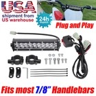 Led Headlight Light Bar Lighting Kit Driving Lamp For 7/8” Handlebars Dirt Bike