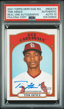 2021 Topps Heritage Minor League Real One Autographs Tink Hence AUTO PSA 10!