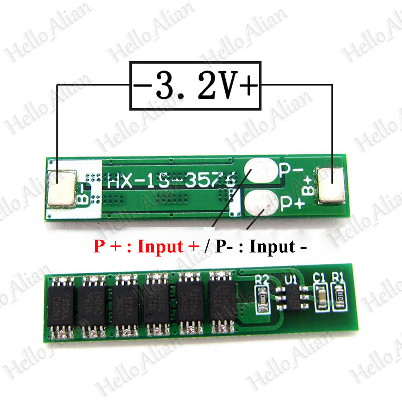 1S 12A 3.2V 18650 LiFePo4 LiFe Battery Cell Charger BMS Protection