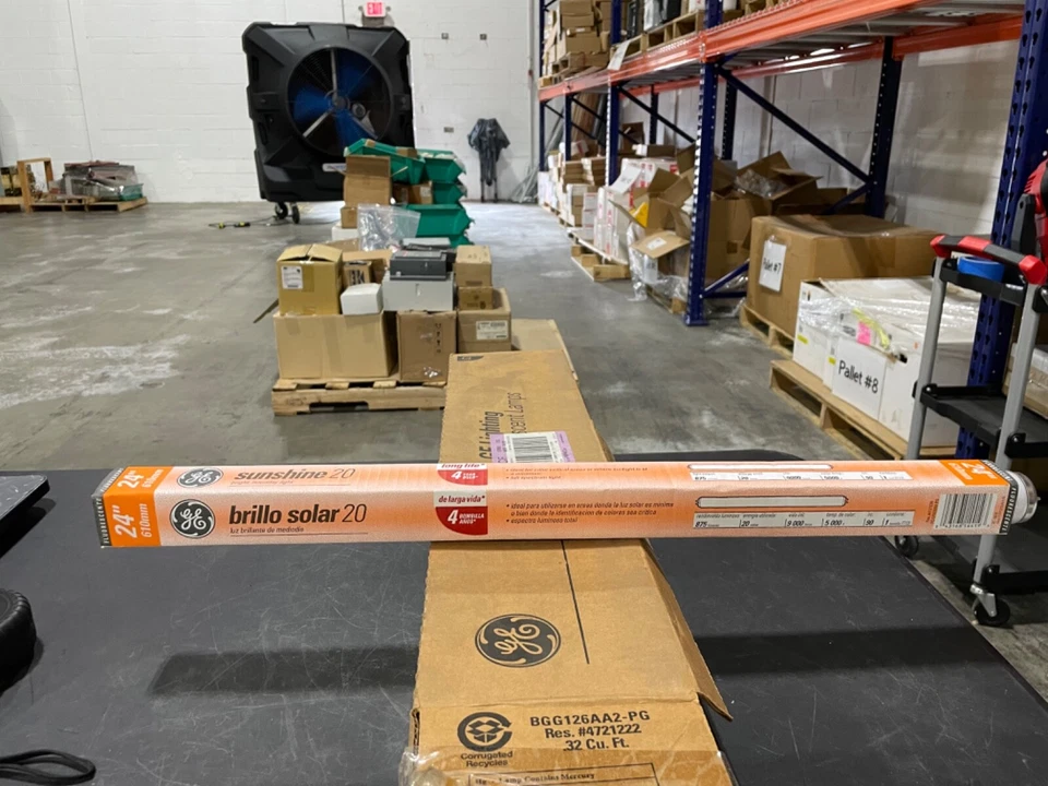 6 Pack GE 14419, F20T12/ SUN Fluorescent Lamp 24” brillo solar 20 New/OB - Image 2 of 3