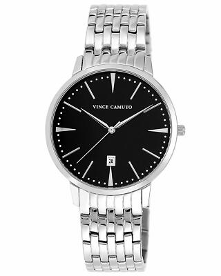 Vince Camuto Men's VC/1074BKSV The Associate Silver-Tone Bracelet