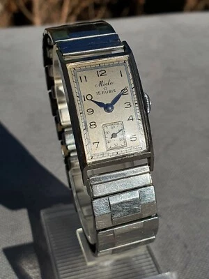 MIDO Curvex Star Panzer Tank Men's Wrist Watch WW2 - Bild 1 von 4