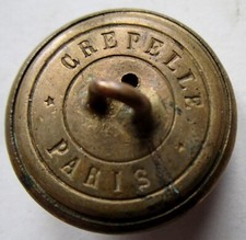 Ancien Bouton écusson Métal, Aigle Ou Faucon, Vintage Années 1900