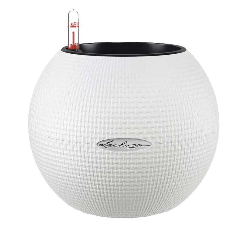 Cestas de plantas de plástico blanco, macetas, cubos de Ventana