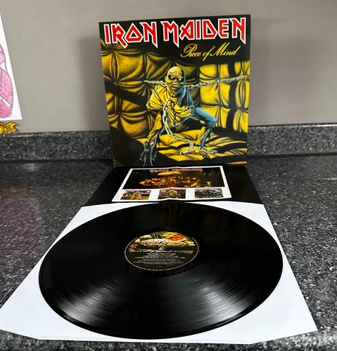 LP VINYL IRON MAIDEN ALBUM PIECE OF MIND 1983 UK 1ST PRESS EMA 800 EX+/EX+