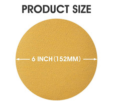 100 PCS 6 Inch Gold PSA Sanding Discs 80 Grit Self Adhesive Sticky-Back Sandpape 0.33 per gallon