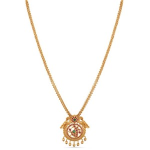 Authentic Antique Premium Gold Plated Pendant Necklace Set for Women - Cubi...