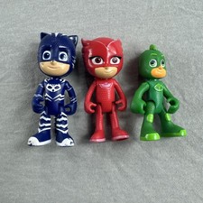PJ Masks Catboy Owlette Gekko Action Figure Connor Amaya Greg Toy Set Lot of 3
