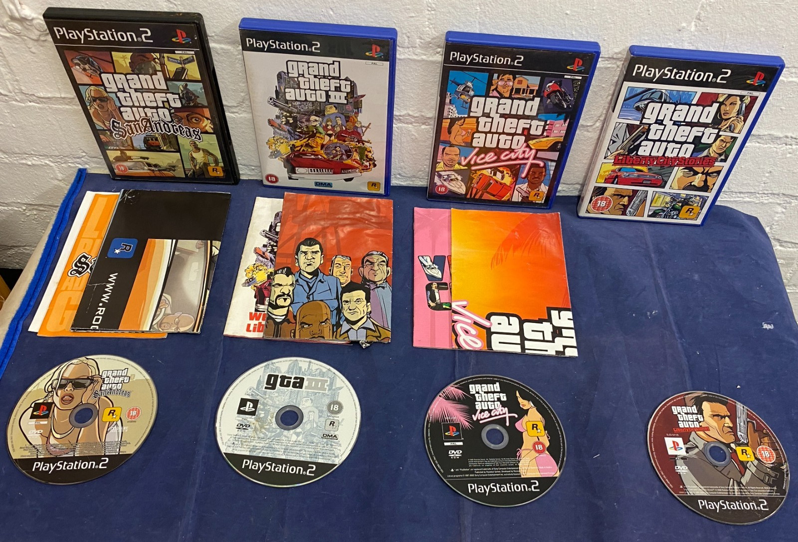 GTA PS2 Bundle (4 Games) – All Tested – Manuals & Maps Included – Please Read
