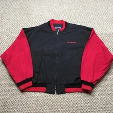 Vintage Snap-on Jacket Mens XL Black Red Bomber Swingster Made in USA Racing 90s