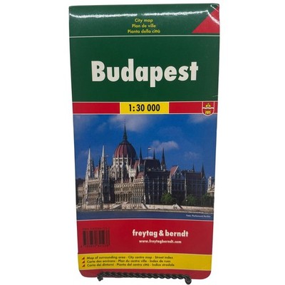 Freytag & Berndt Budapest Hungary City Map 1:30000 Street Index 3-85084-123-5