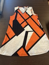 Shein Sleeveless V-neck Women Mini Dress Geometric Color Block Print Size XL