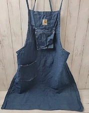 Vintage Carhart Denim Mens Worker Apron With Union Tag