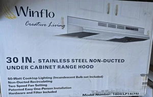 Winflo 30" Hotte de gamme en acier inoxydable, non moulée 2-Speed Ventilateur