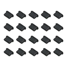 0.4 Inch USB Type A Dust Plug, 20 Pcs Anti Dust Plug Cover Female End, Black