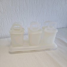 Vintage 1970´s TUPPERWARE Eis am Stiel Gefrierförmchen,Eisform 6 Stk mit Ständer