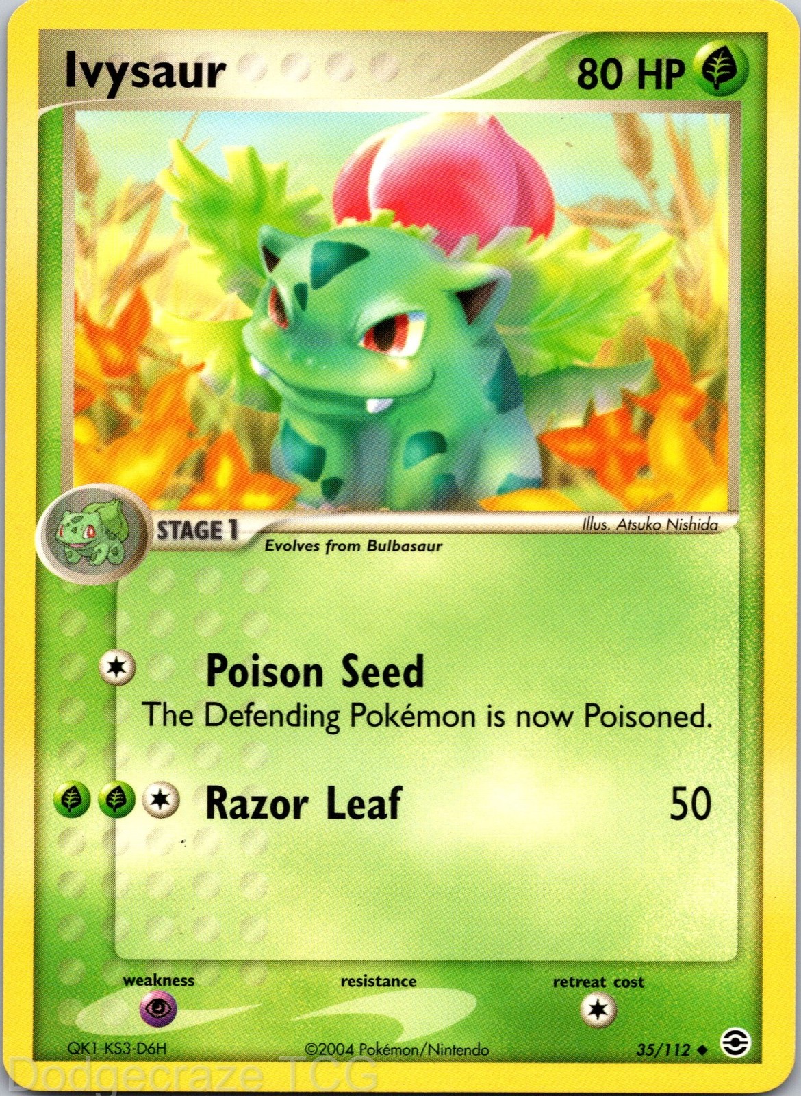 Ivysaur 35/112 Uncommon FireRed & LeafGreen Pokemon NM