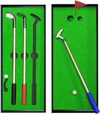Golf Pen Set Mini Desktop Golf Putting Green Game - Funny Office Desk Toy