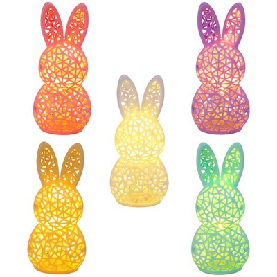 LED Osterhase Lampe 3D gedruckt Kunststoff Figur für gemütliche Frühlingsdeko