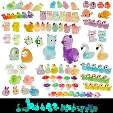 Mini Resin Animals 100 Pcs to Hide Tiny Resin Animals Bulk for Miniature Fair...