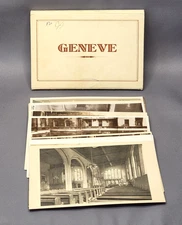 Vintage Postcard Lot Geneva Swiss Black and White Album Book Editions Sartori