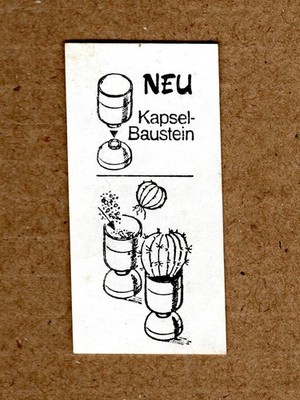 Original Ü-Ei BPZ Kapsel-Baustein 1988 Kaktus - 5 cm