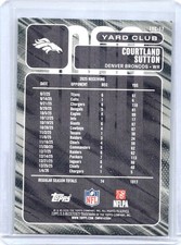 2026 Topps 1000 Yard Club Blue /150 #1YC-17 Courtland Sutton Denver Broncos NM