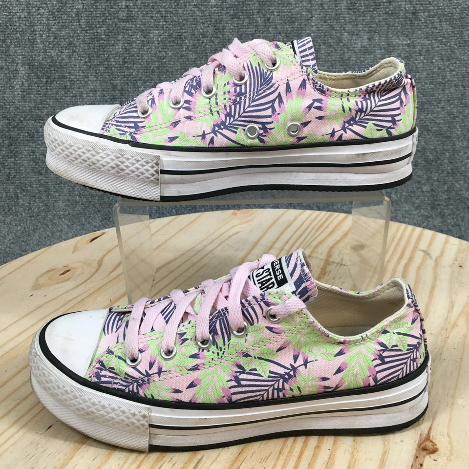 Zapatos Converse Niños 3.5 CTAS Eva Lift OX Plataforma Baja Multicolor Con Cordones Comodidad Foto 2 de 4