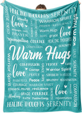Warm Hugs Healing Blanket - Get Well Gifts for Women Men, Cancer Care, Thinking
