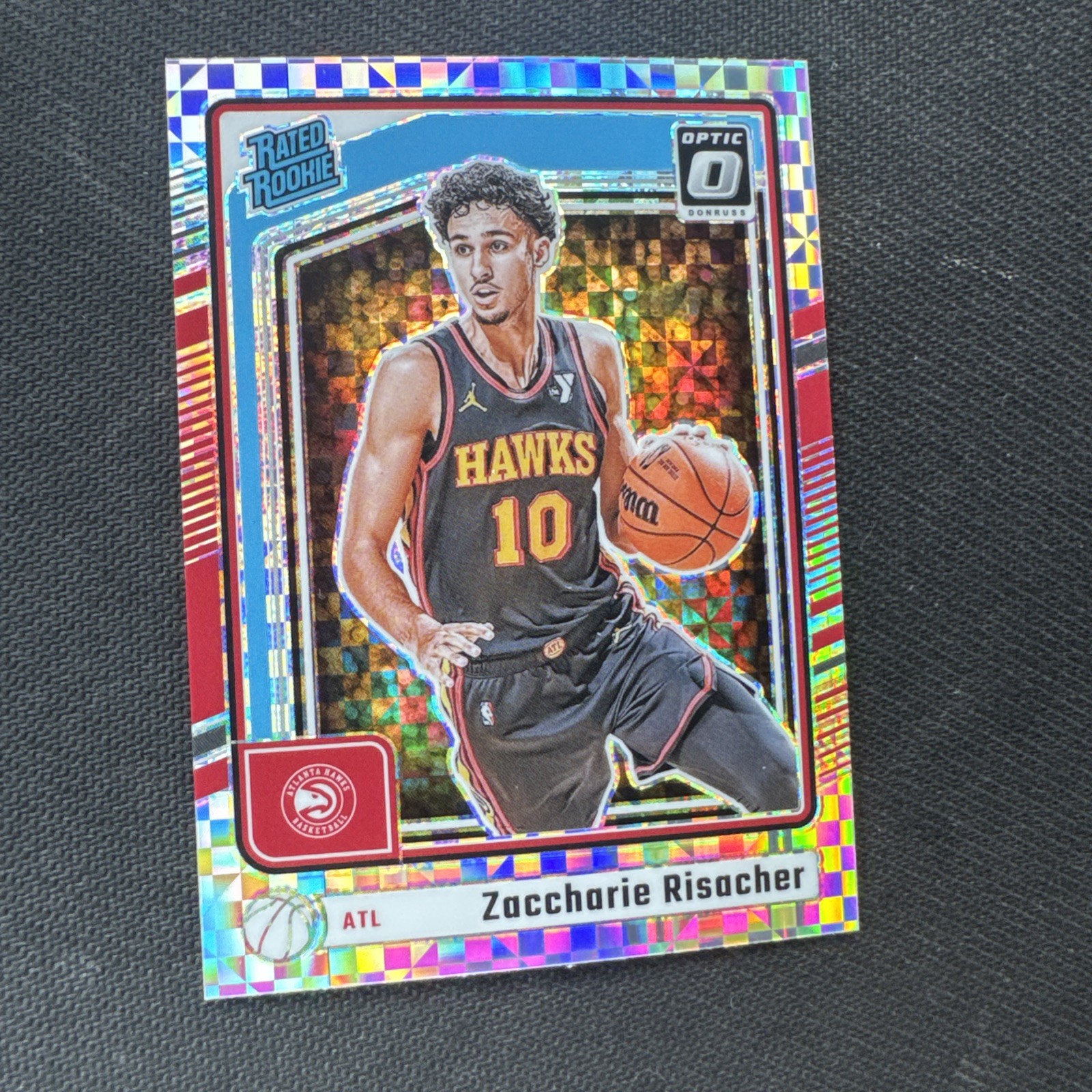 ZACCHARIE RISACHER 2024-25 PANINI DONRUSS OPTIC #268 RATED ROOKIE CHECKERBOARD