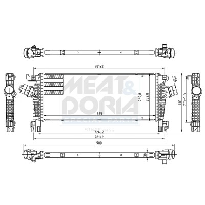 Meat & Doria LadeluftküHler LLK FüR Opel Zafira Tourer C 1.6 Cascada P12 W13-image