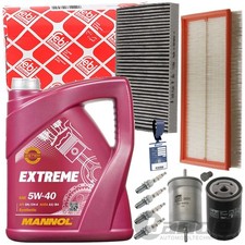 FEBI INSPEKTIONSPAKET+MANNOL 5W40 ÖL für VW NEW BEETLE GOLF 4 BORA 1J AUDI A3 8L