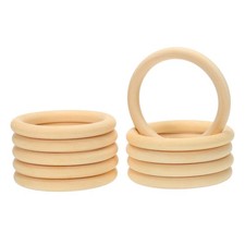10 Pcs 85 Mm/3.3 Inch Wooden Ring for Crafting, Natural Wood Ring without Paint