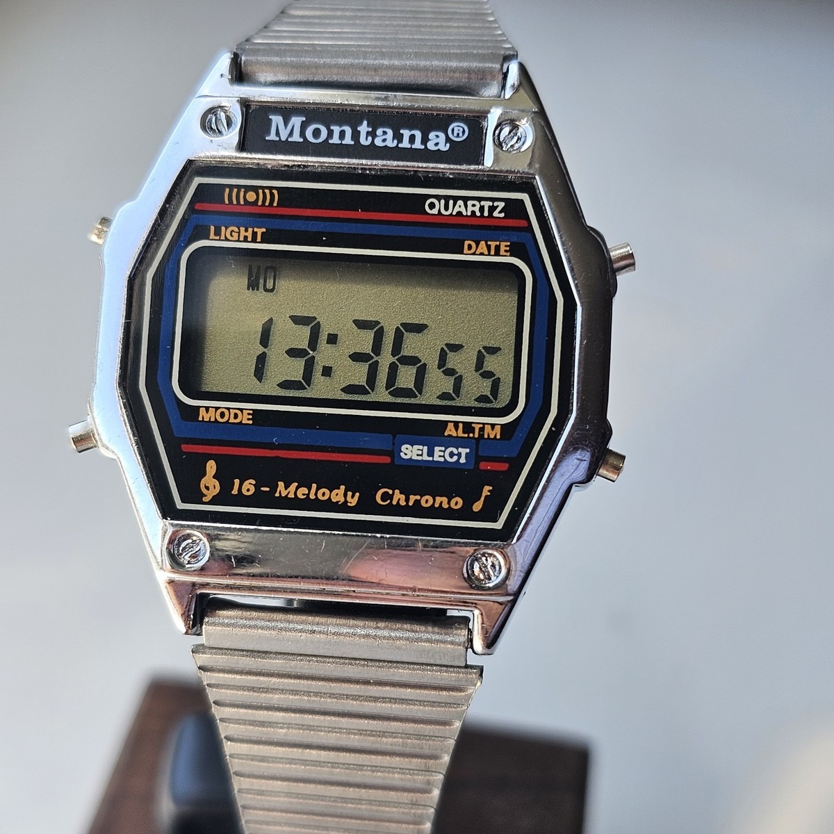 BANDAI MELODYPOP watch 1983年・未使用 Vintage Watch Montana Digital Alarm Melody Chrono Retro Legend