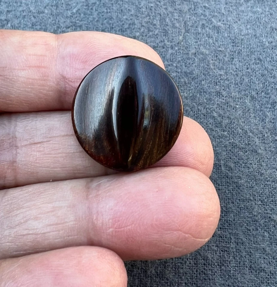 #702 Vintage 3 Brown BUTTONS Plastic Shank 7/8" - Image 3 of 4