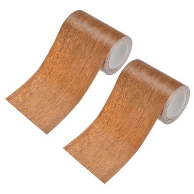 2-Roll 3.15''x15ft Self-Adhesive Wood Floor Tape for Furniture [Natural Mahogany]