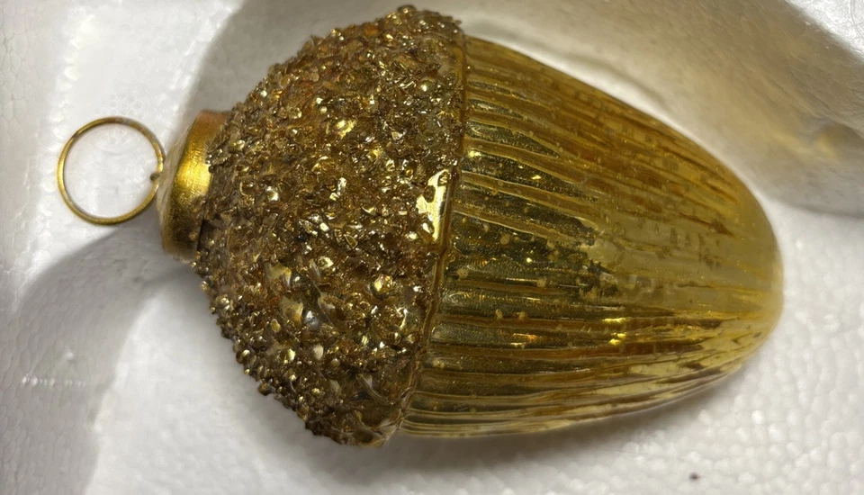 Pottery Barn Kugel Grande Mercurio Cobre Vidrio Color Bellota Adorno de Navidad  Foto 2 de 3